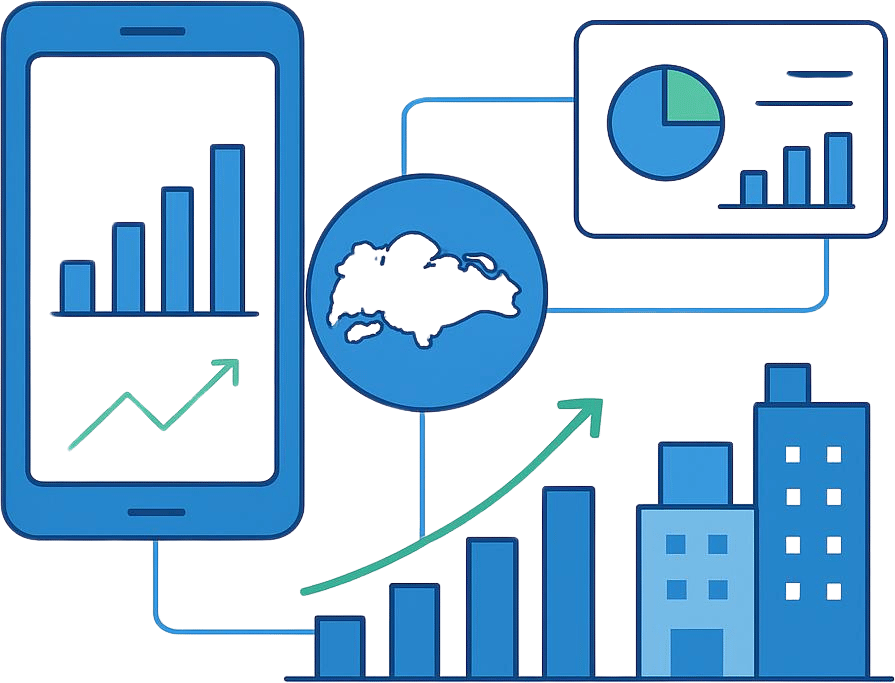 Singapore Mobile Market Statistics Infographic