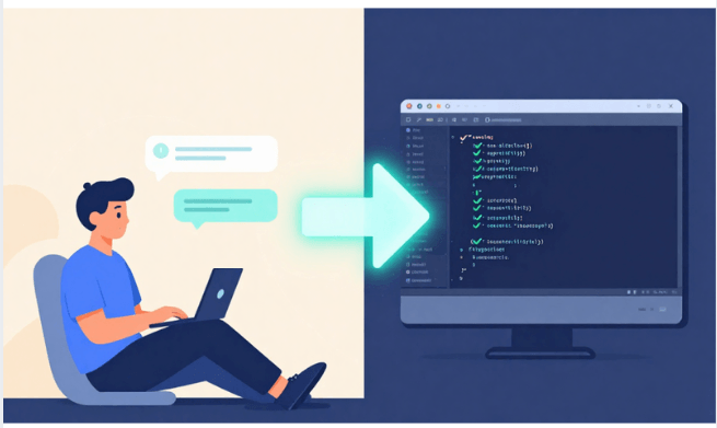 vibe coding concept — natural language to production-ready code using AI driven software development