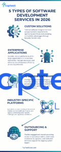 software development services Vertical Infographic on Software Development Services